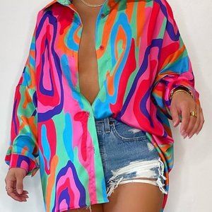 Vibrant Multicolor Women's Shirt